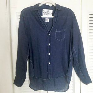 Navy Frank & Eileen - "Eileen" Linen button down